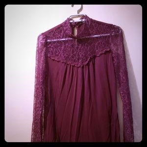 Blouse en dentelle et cotton habillée